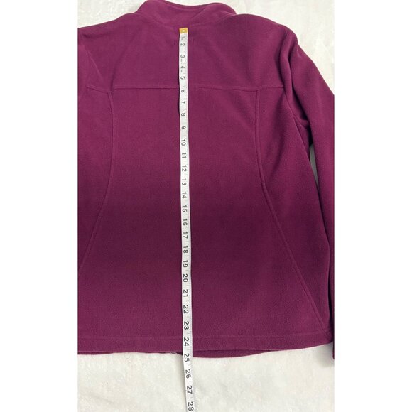 Merona Womens Plum Full-Zip Fleece Jacket XL Lightweight Warm Outerwear - Picture 12 of 12